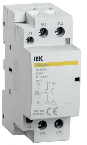 Контактор модульный IEK KARAT КМ63-11М 2п 1НО+1НЗ 63А 230В АС картинка